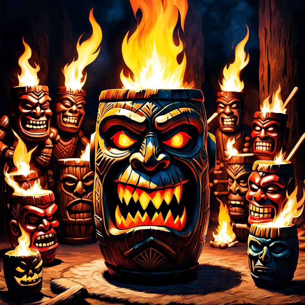 Sinister Tiki Mug of Fire Drummers