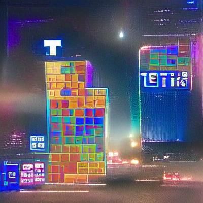 AI Generated Tetris Blocks Falling