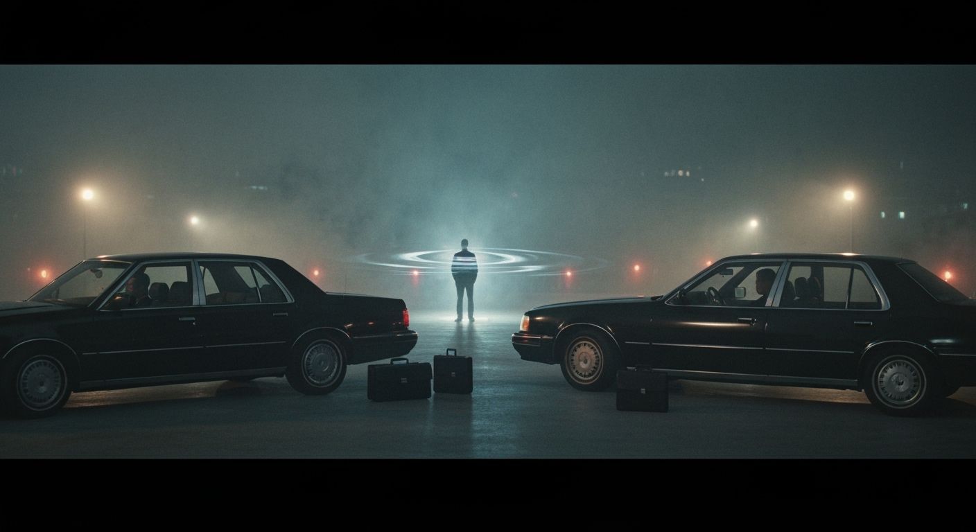 Men in Black Agents Witness Temporal Anomaly in Noir Style