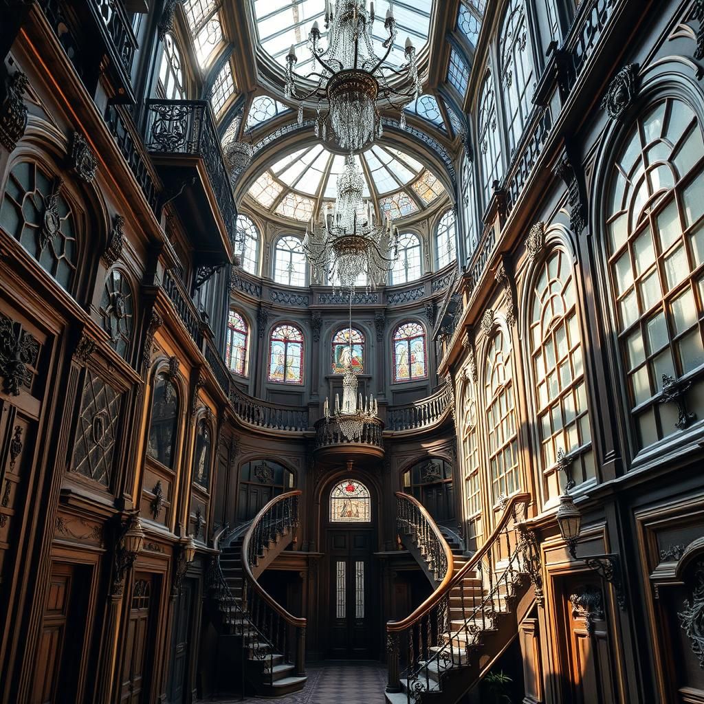 Ornate Mansion with Labyrinthine Corridors