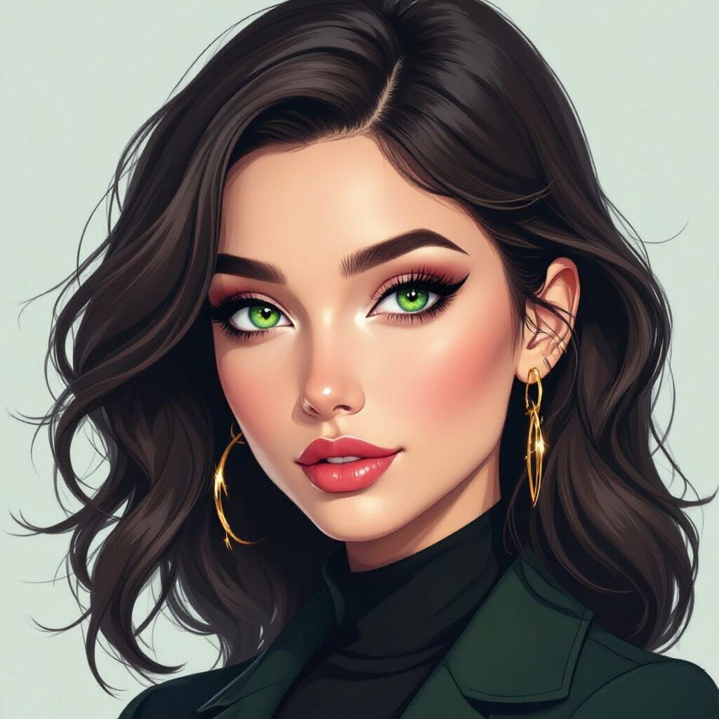 Charismatic Woman Investigates Digital Intrigue, in Sleek Fu...