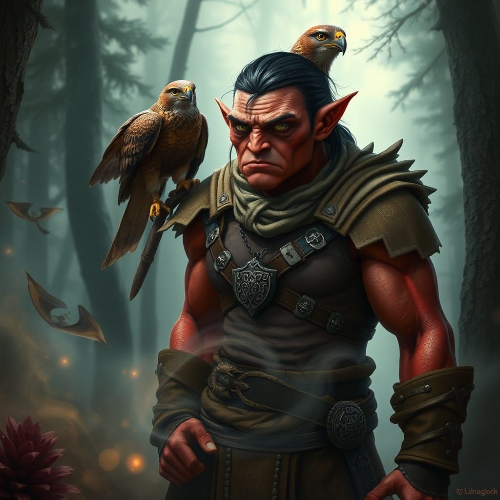 Crimson Goblin in Ethereal Forest