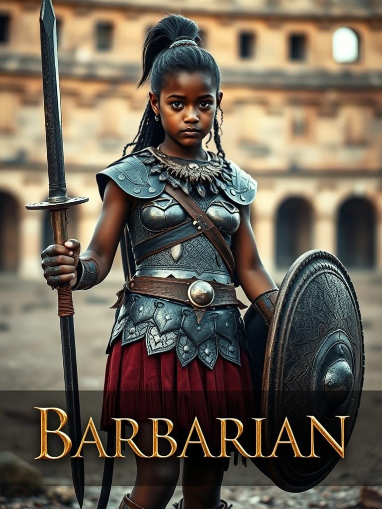 Female Gladiator in Ancient Roman Arena