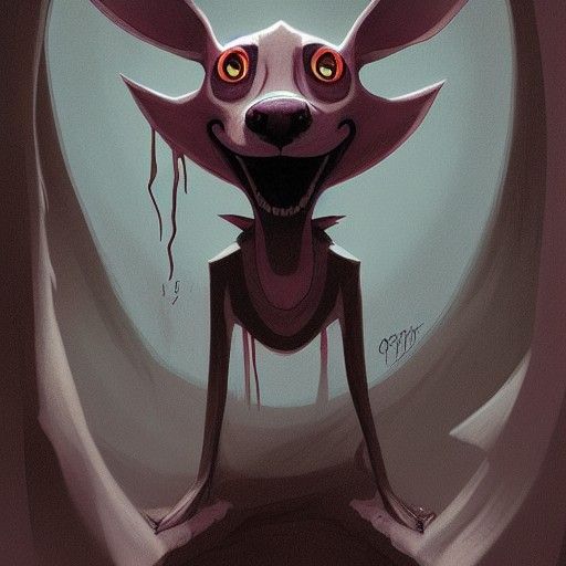 Sinister Courage the Cowardly Dog Illustration