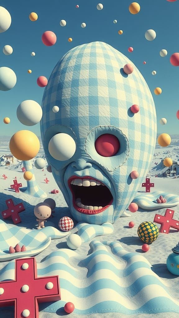 Surreal Psychedelic Gingham Patterns