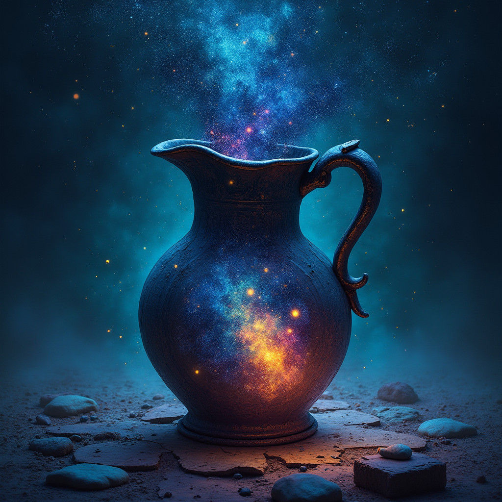 Midnight Sky Captured in Ancient Pitcher
