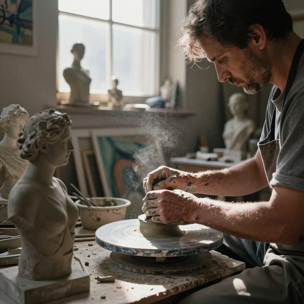 A artisan and clay works