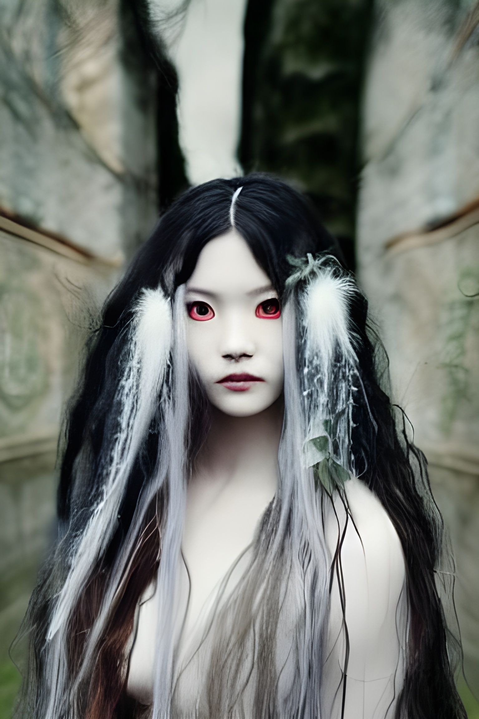 Ethereal Goddess in Asian Horror Style