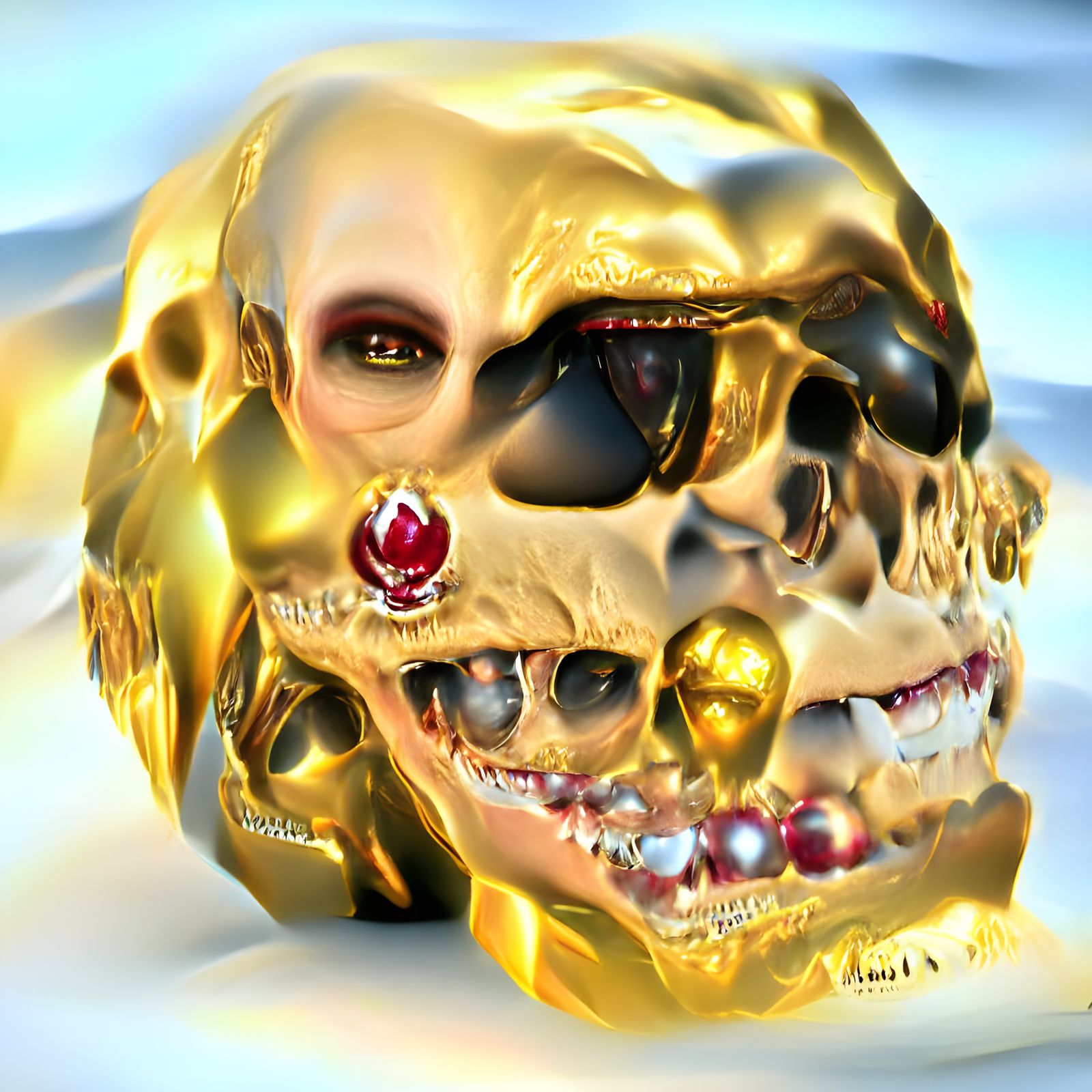 Golden skull