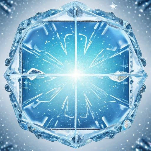 Abstract Frozen Dress with Sparkling Diamond Bubbles