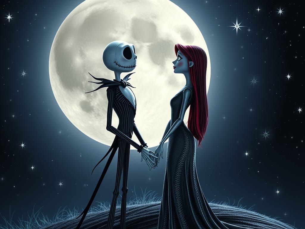 Tim Burton-Inspired Jack Skellington and Sally in Intimate M...