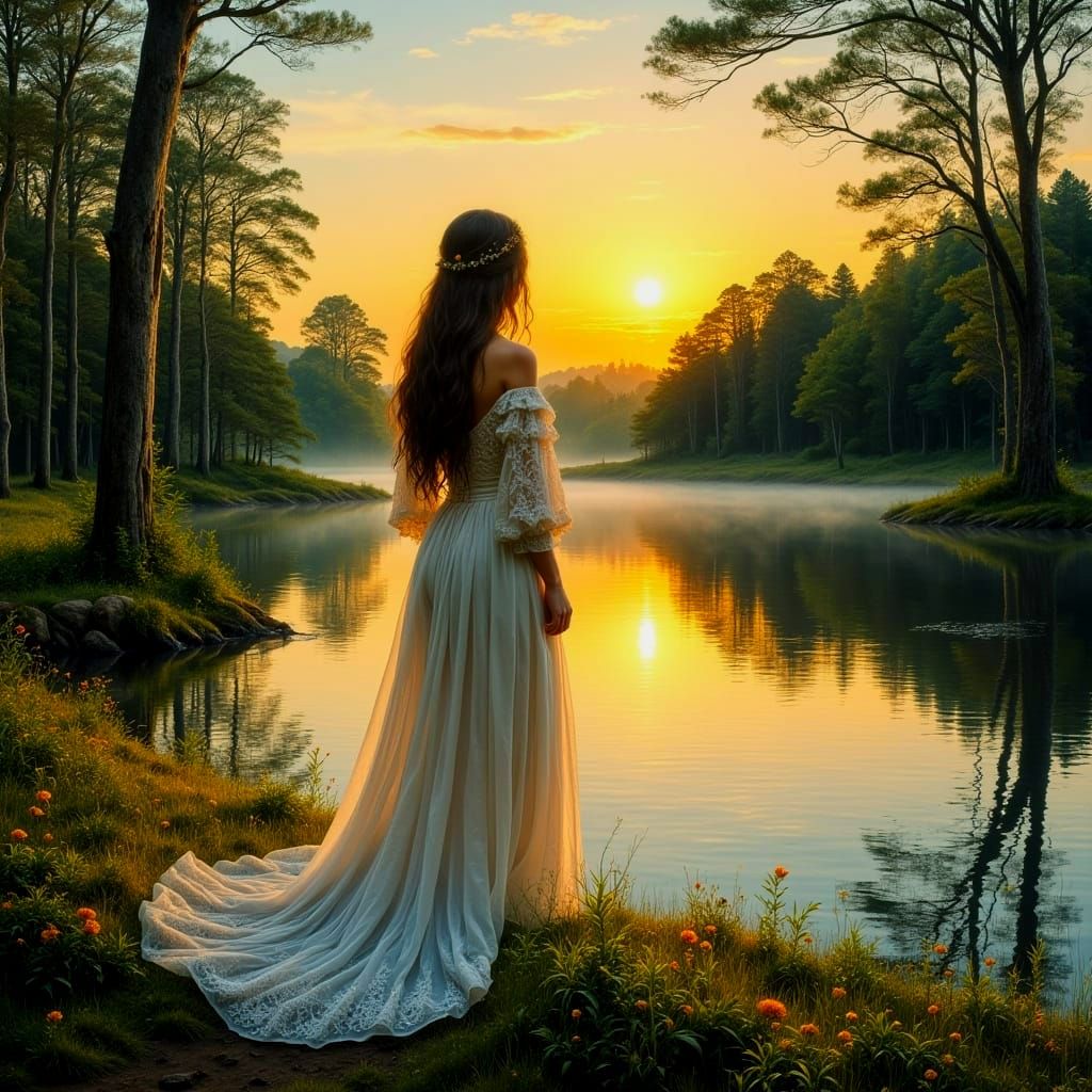 Abstract Reality Scene in Vast, Dreamlike Landscape