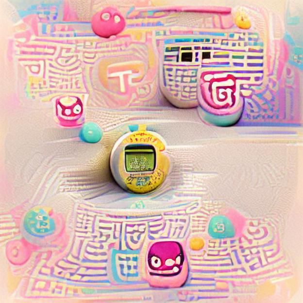 Vintage Tamagotchi Digital Art