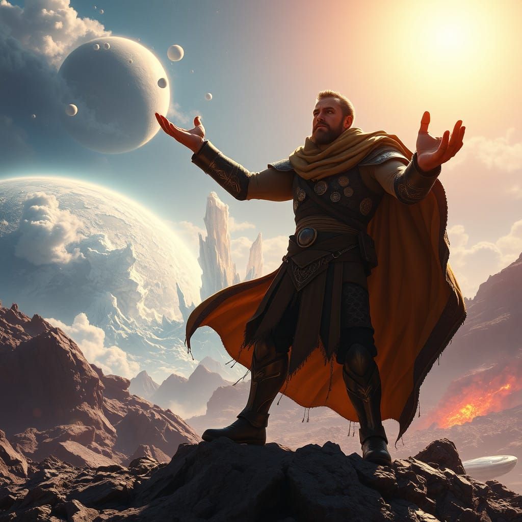 Majestic Mage Commands Creation in Gritty, High-Fidelity Aes...