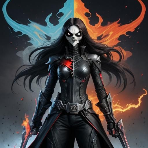 Ghost Rider vs Reaper: Pop Art Battle in Hell