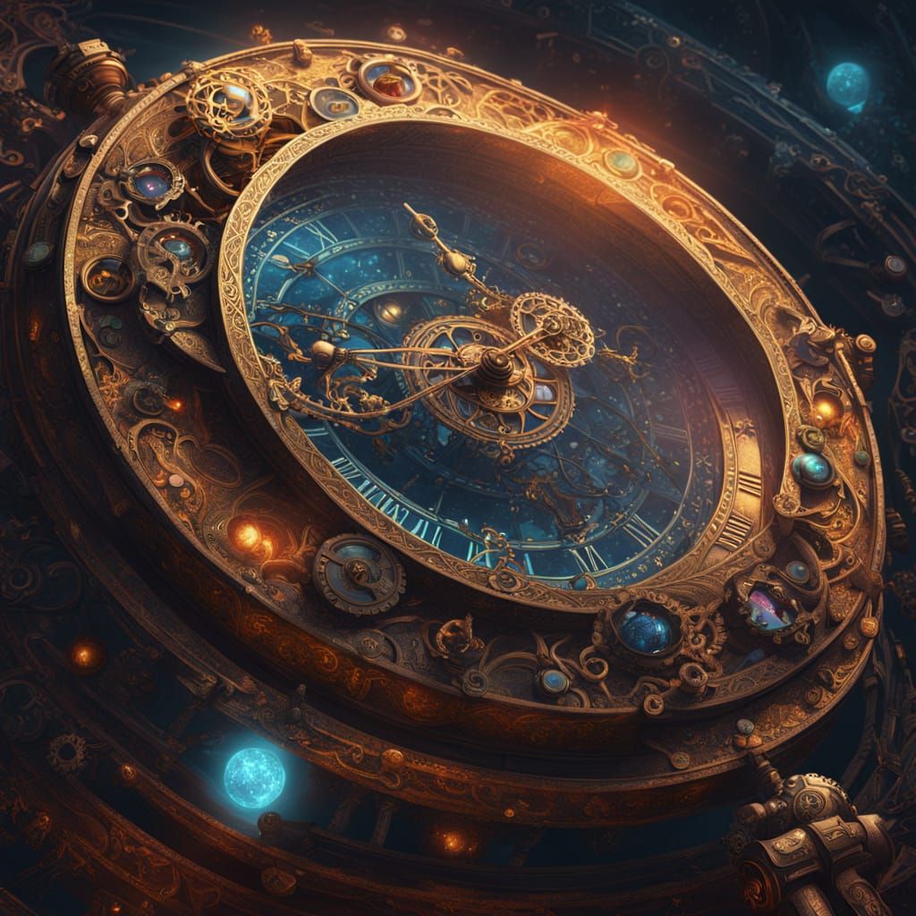 Celestial Clockmaker Crafts Stardust Timepieces: Dark Fantas...