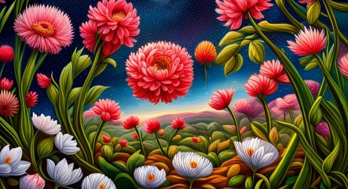 Floral Womb Illustration in Botanical Art Style