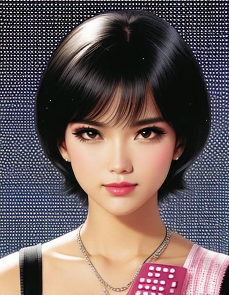 Abstract Dot Matrix Pattern Art