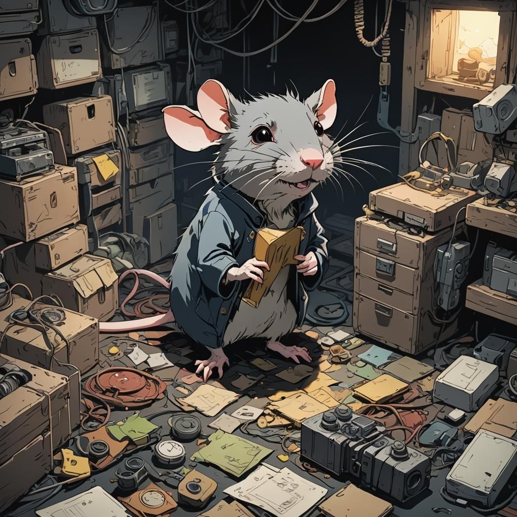 Anime Rat in Mansion, Cel-Shaded Style