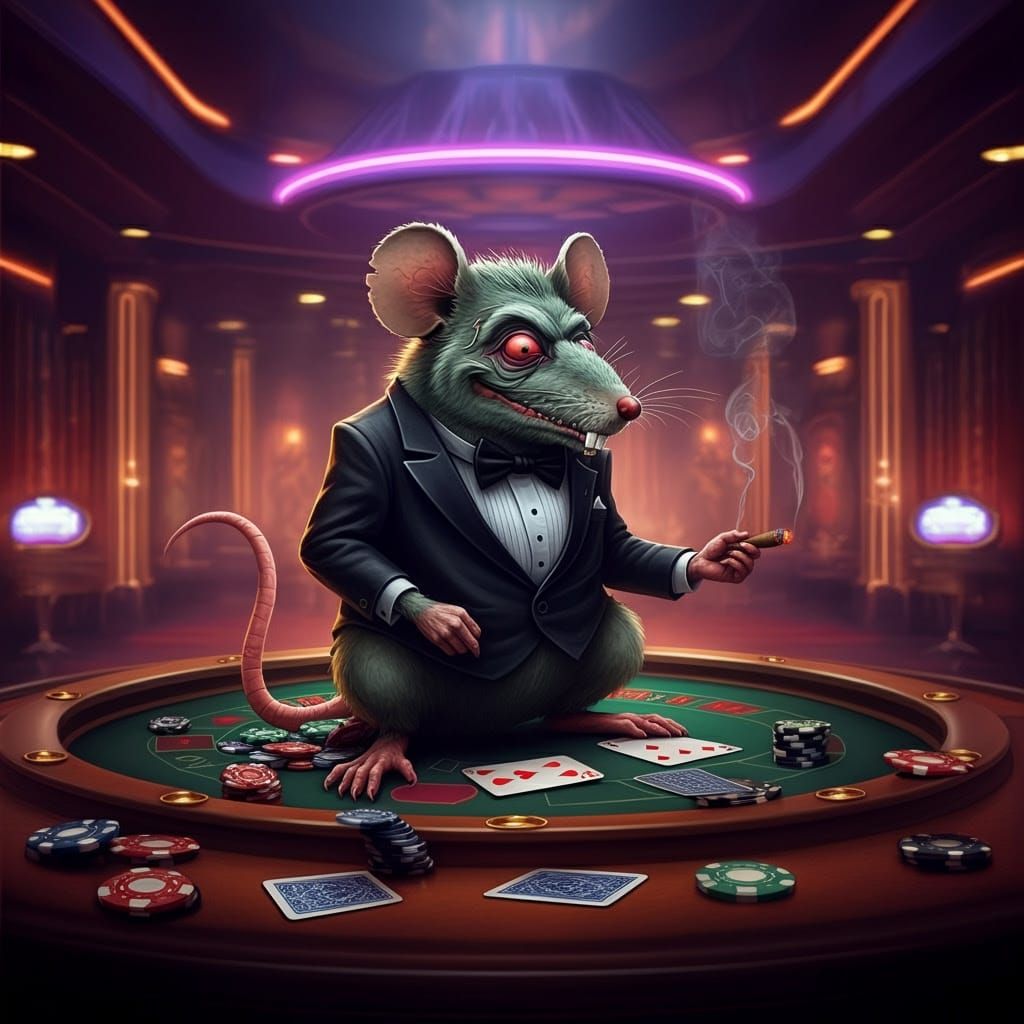 Ratfink in the Casino: Cyberpunk Noir Art