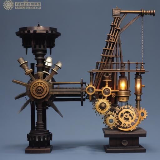 Complex Mechanical Contraption in Rube Goldberg Style