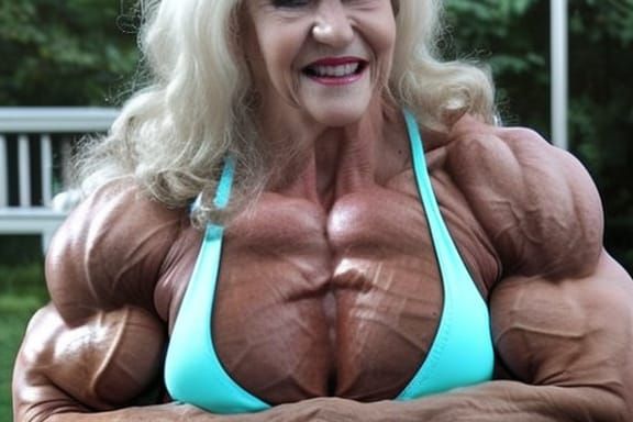 Muscular Bodybuilder Grandma with Ripped Physique