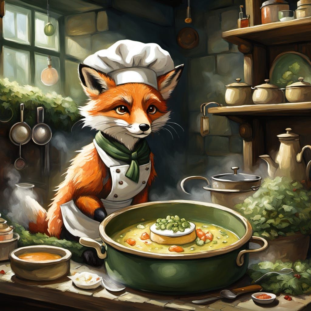 Fox Chef Secretly Cooks Gourmet Meal in Hidden Den
