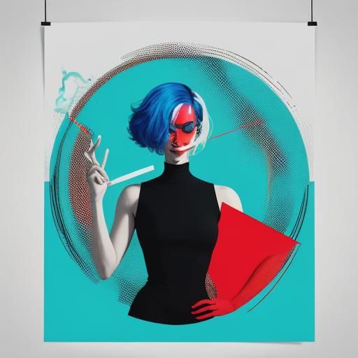 Vibrant Anti-Smoking Public Health Poster