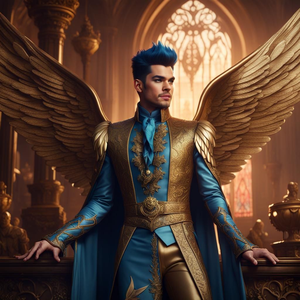 Winged Prince: Detailed Matte Painting in 8k
