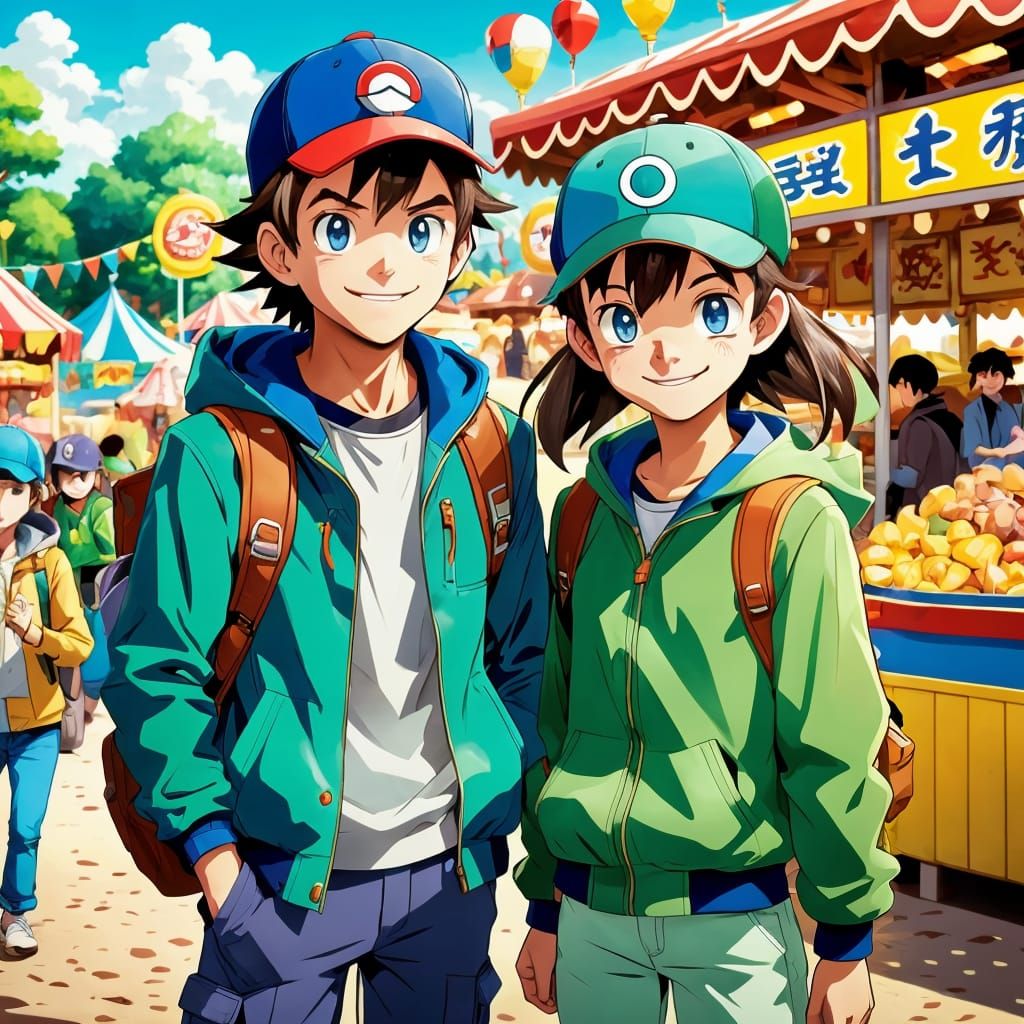 Anime Style Pokémon Trainer at the Fair