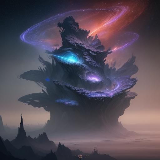 Galactic Filaments in Deep Color Matte Painting