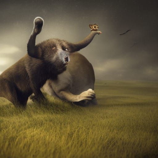 animals attacking nature