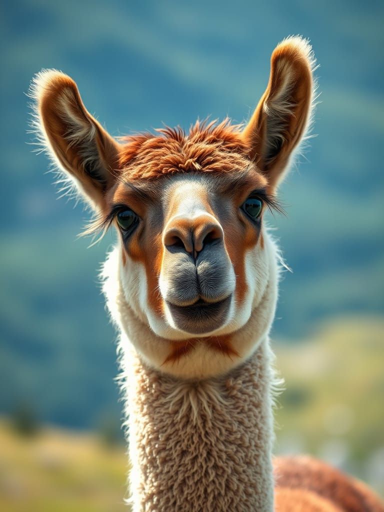 Alpaca in Andes Mountains - Sharp Focus Photography
