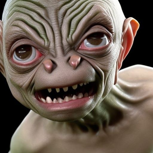 Rowan Atkinson as Gollum: A Humorous Mashup