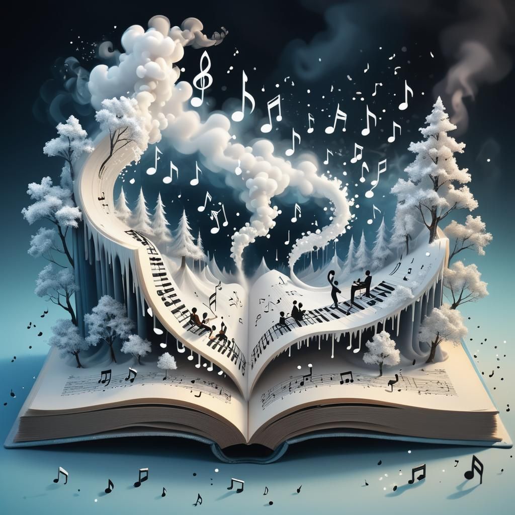 Enchanted Winter Landscape Book in 3D
