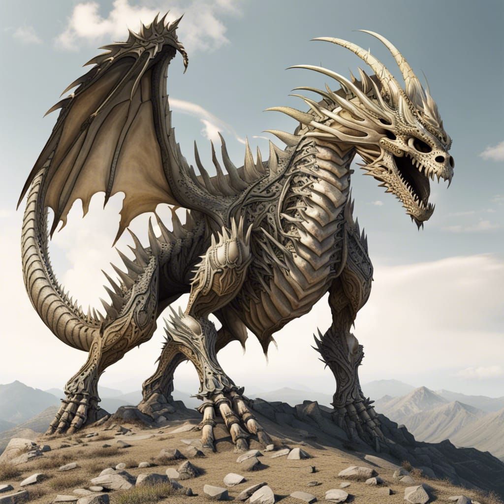 Mountain-Sized Dragon Skeleton
