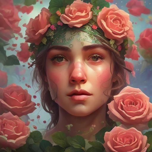 Library with Piles of Books in LORA Style