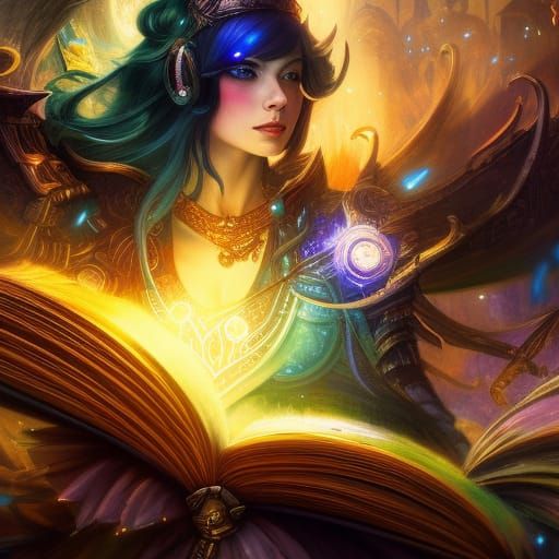 Fantasy Mage Portrait in Pastel Colors