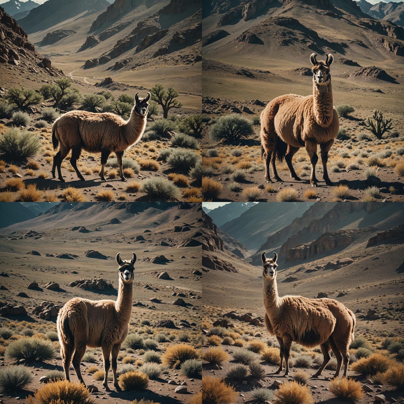 Llama-Argali Hybrid in Cinematic Style