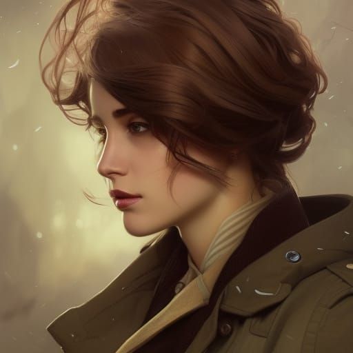 Call of Cthulhu Investigator Portrait in Art Nouveau Style