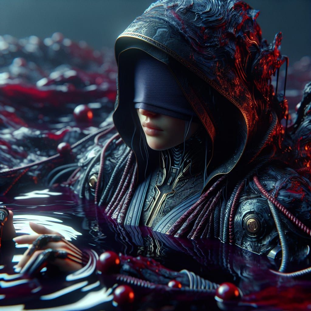 Futuristic Blood Ritual in Detailed Matte Painting