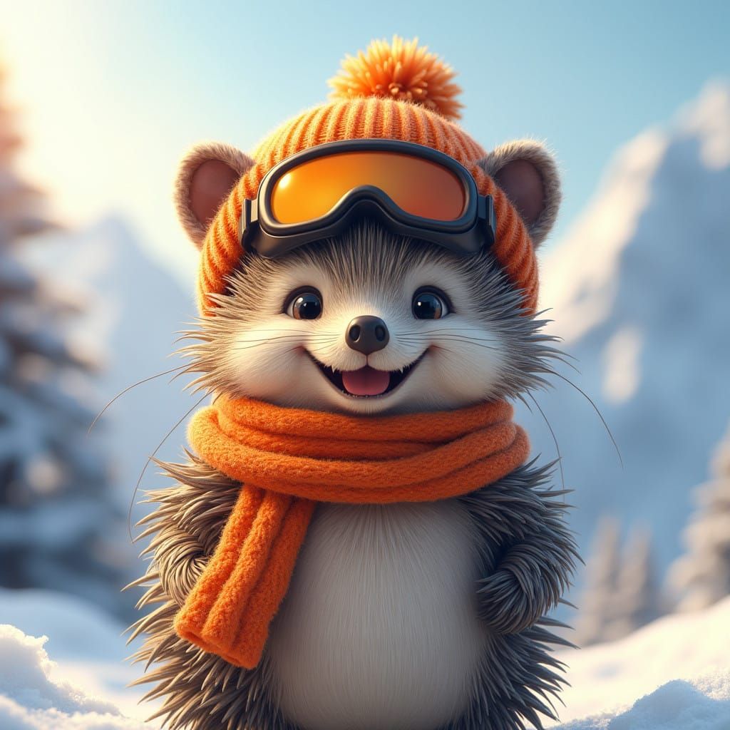 Winter Wonderland Hedgehog: A Bulgarian Folklore Character i...