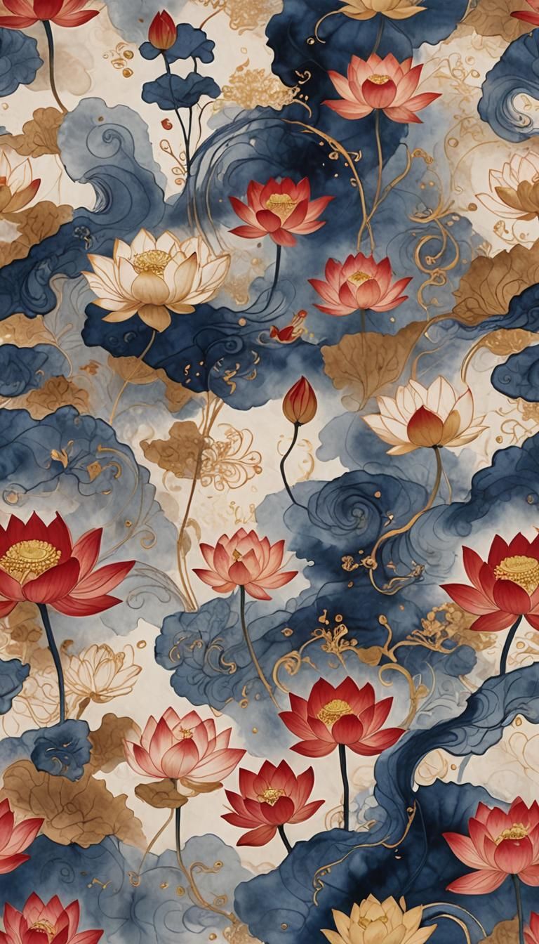 Calligraphic Scroll of Love in Ethereal Style