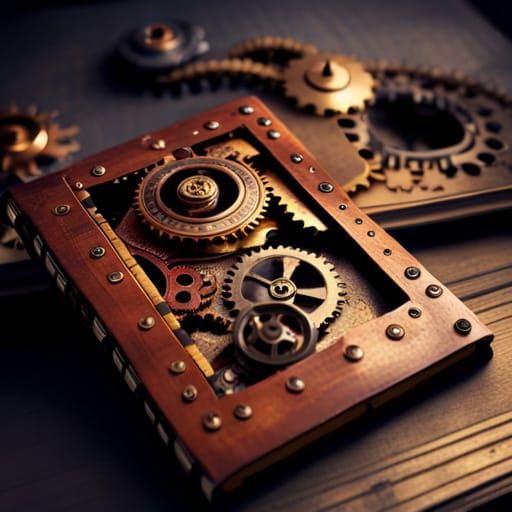 Steampunk Mechanical Book Reveals Secret Key