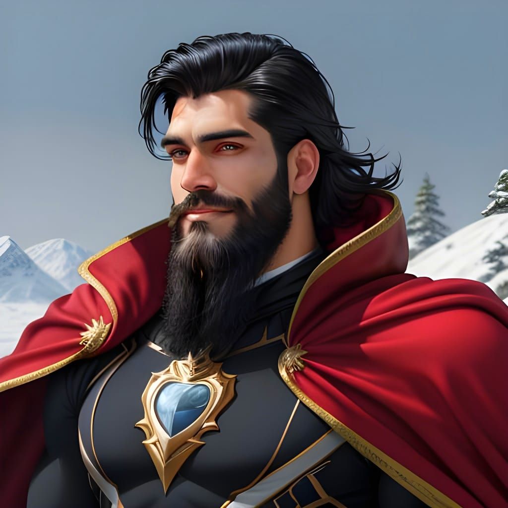 Superman Portrait as Impressionist Impasto Oil Painting