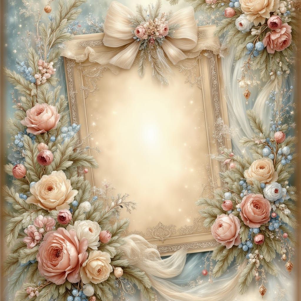 Festive Christmas Scrapbook Page with Snowy Accents