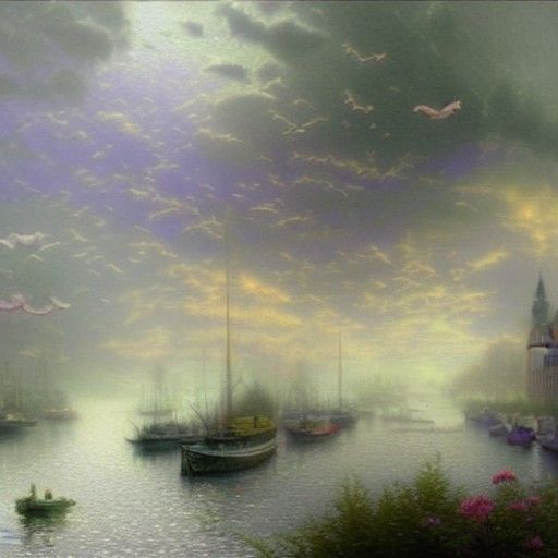 Ethereal Amsterdam Flight in a Hyperdetailed Fantasy