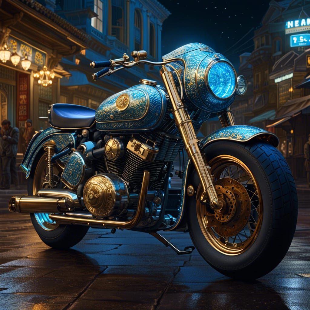 Rococo Damascus Motorbike on Cosmic Hyperspace Street