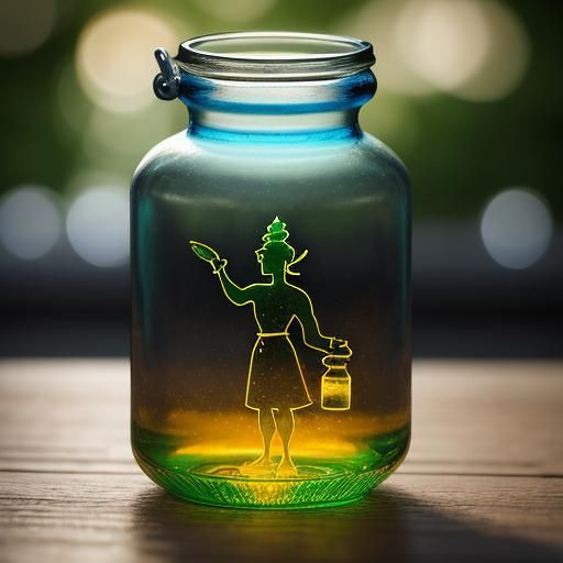 Traditional Genie Emerges From Ancient Bottle