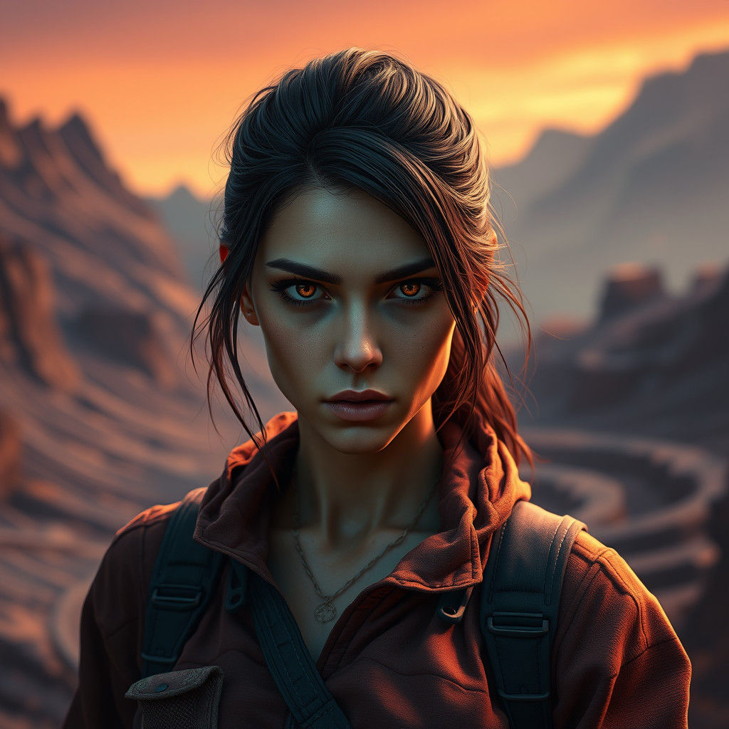 Intense Gaze: Woman in Fantasy Concept Art